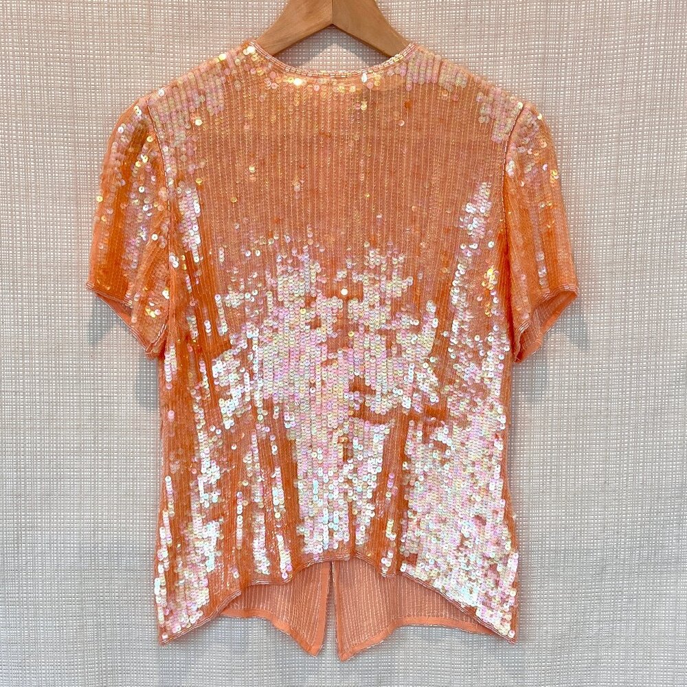 Vintage Rare Victor Costa Glamorous Sequins Beaded Top Glam 80s Sequins 24/7